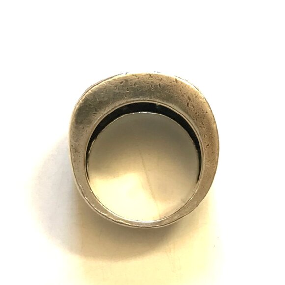 David Yurman 925 Sterling Silver Cable Cigar Band Ring Womens 6 Pave Diamonds - Picture 9 of 14